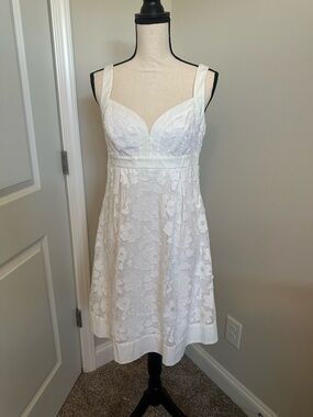 Cache White Floral Mini Dress